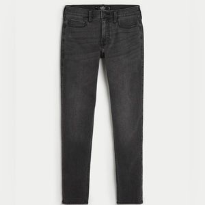 Hollister Washed Black Super Skinny Jeans Men’s Size 38x32